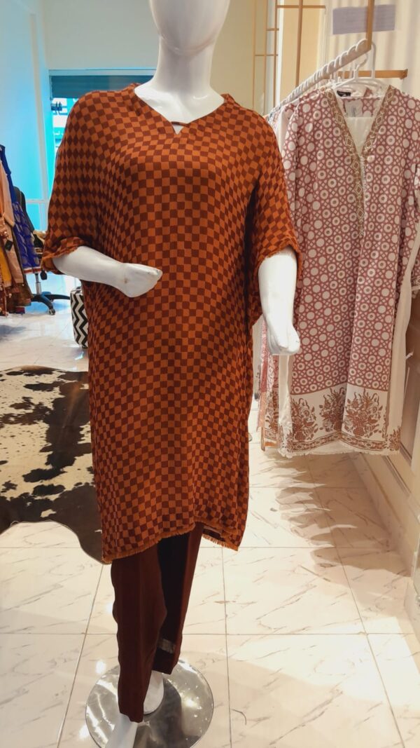 Pure silk fabric two piece LV block printed shirt with pent