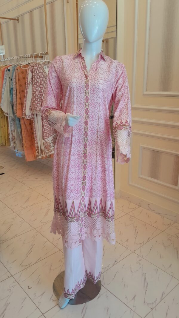baby pink colour Pure cotton silk fabric